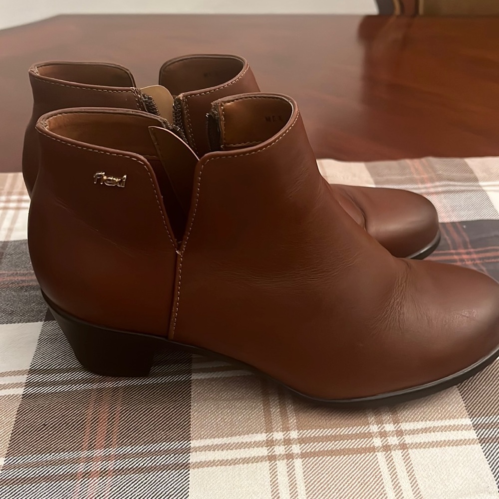 Brown ankle booties